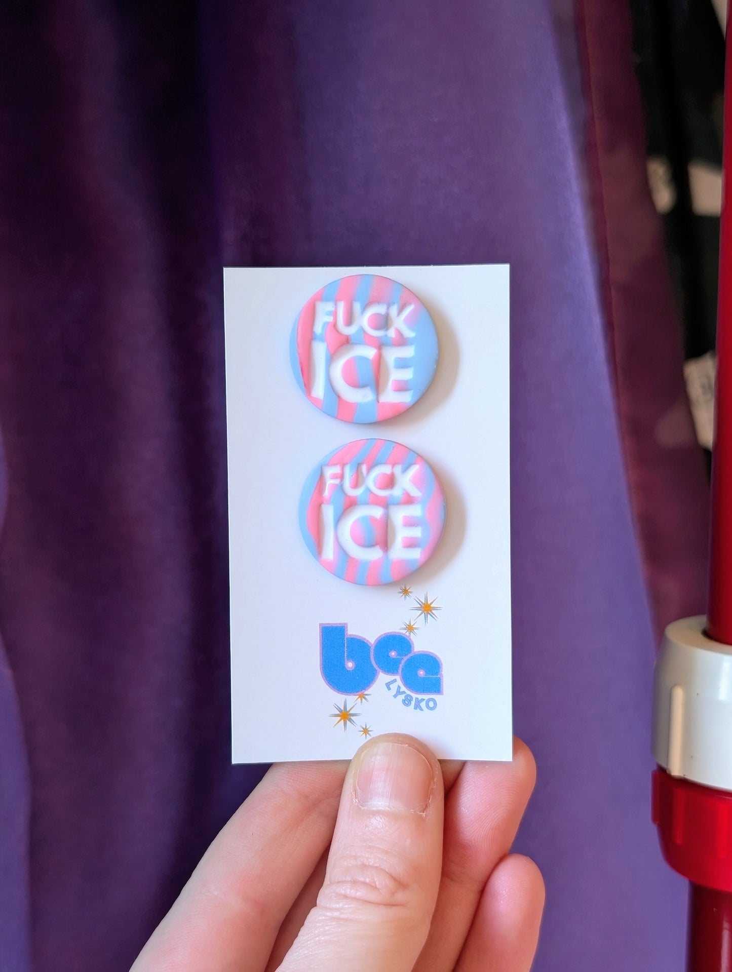 🔥🧊 Studs - Pink + Blue