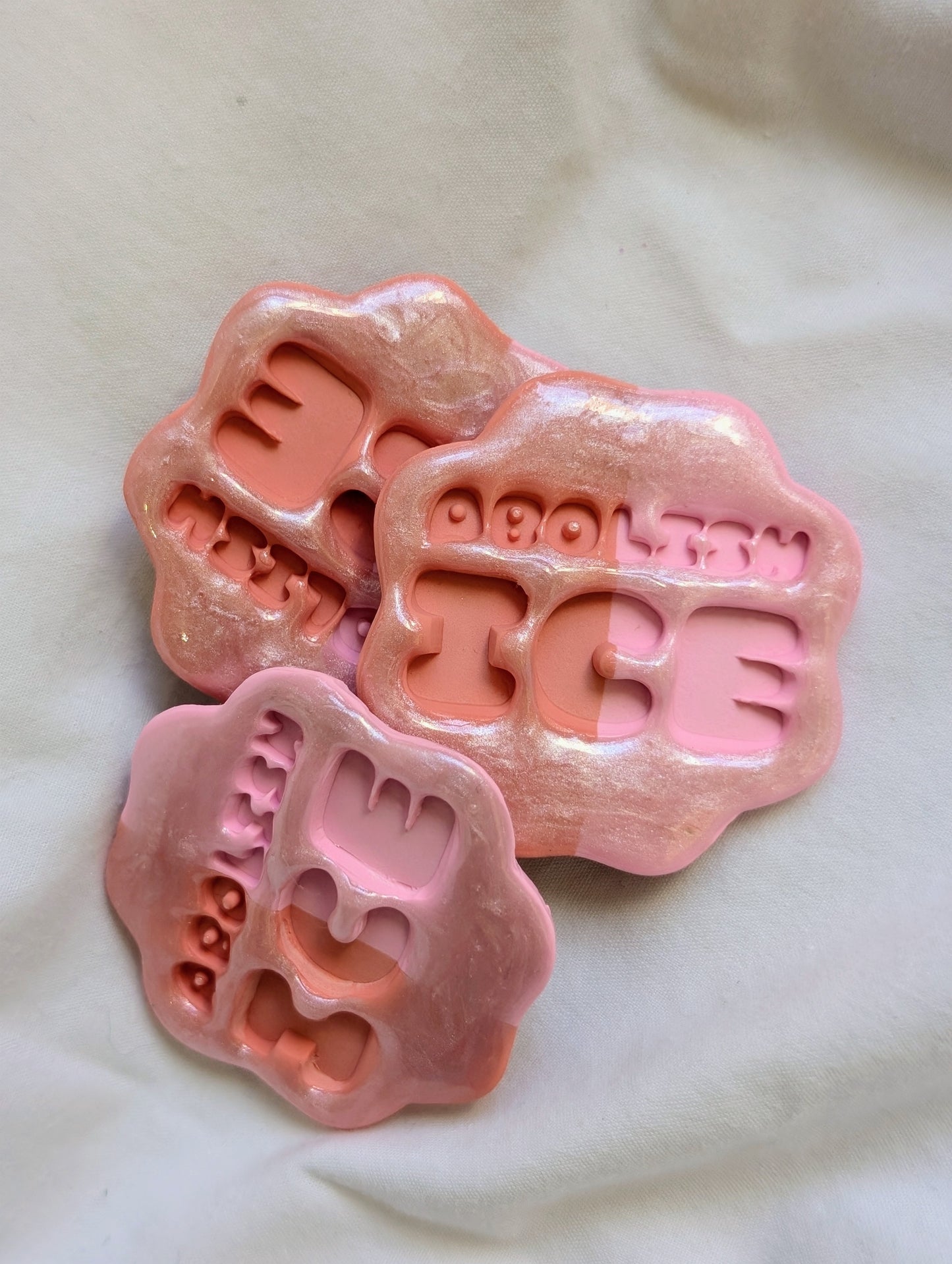 ABOLISH ICE Pin - Tangerine + Pink