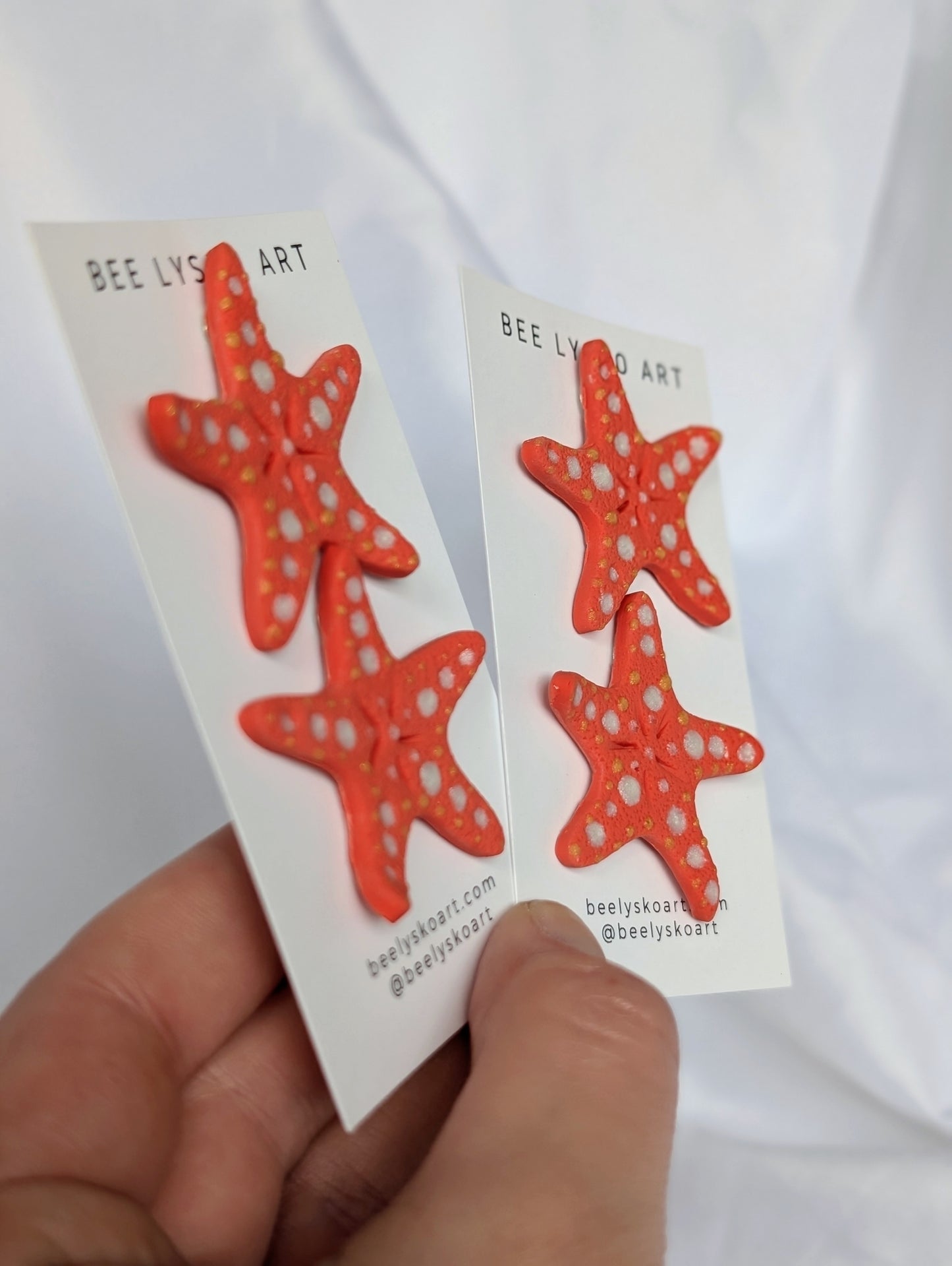 Starfish Studs - Orange