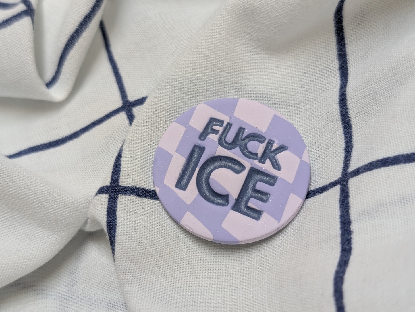 FUCK ICE 🧲 - Purple Checks
