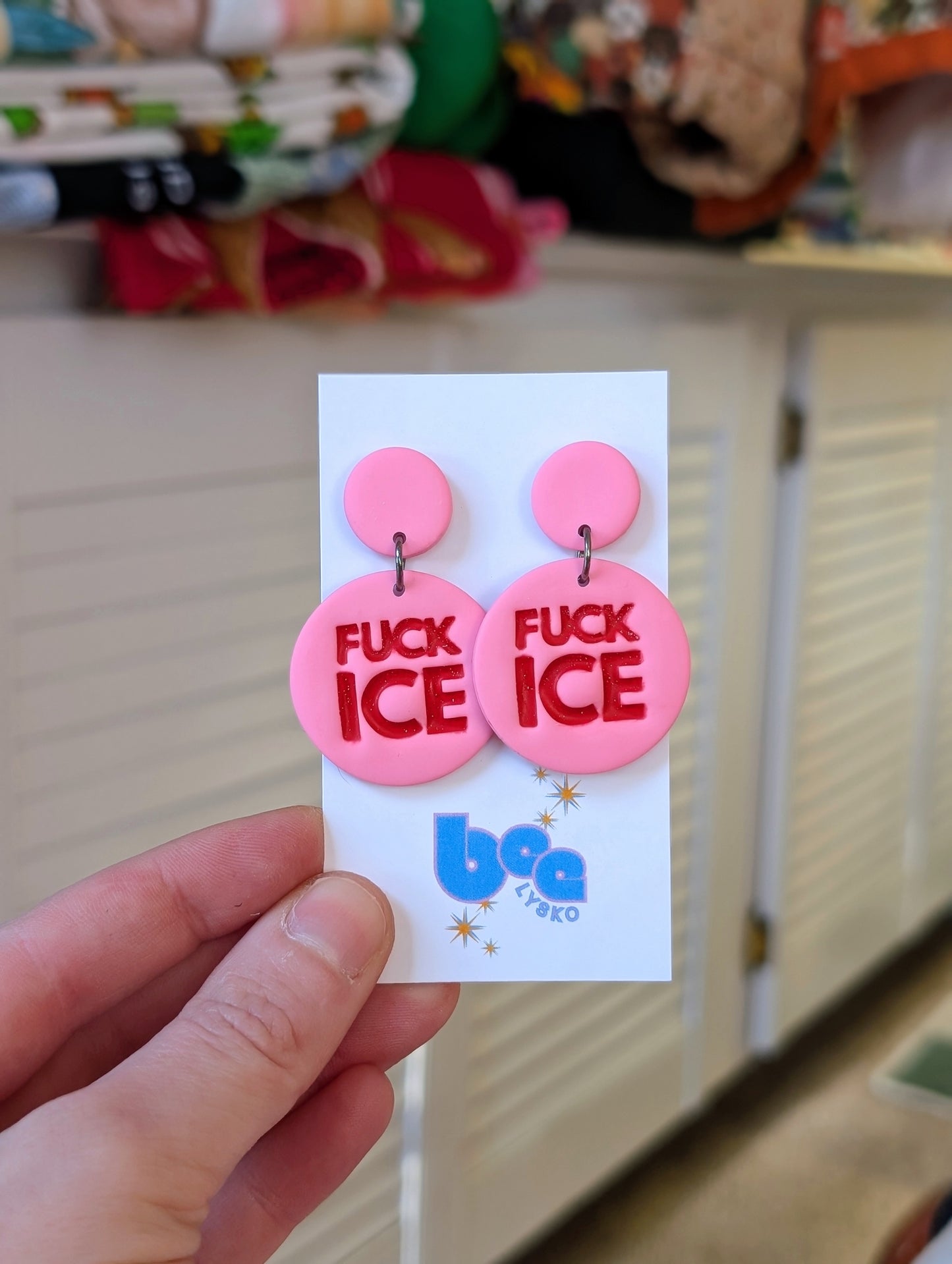 🔥🧊 Dangles - Red + Pink