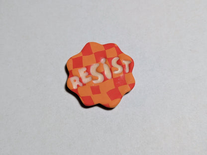 RESIST 🧲 - Orange Checks