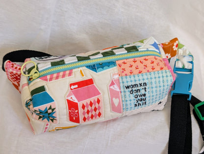 WOMXN DON'T OWE YOU SHIT - Quilted Slouch Bag