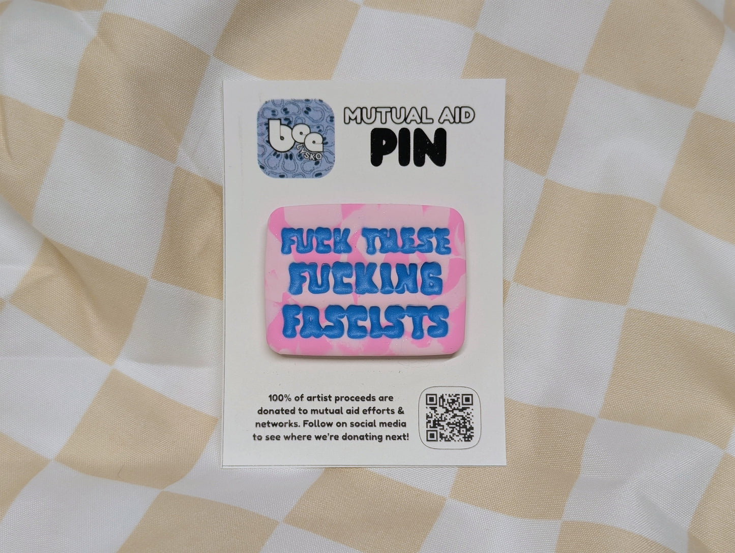FUCKIN' FASCISTS Pin - Pink