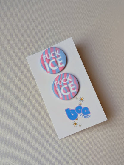 🔥🧊 Studs - Pink + Blue