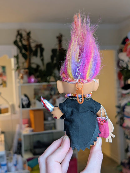 Material Girl Ghostie - Troll Bag Charm