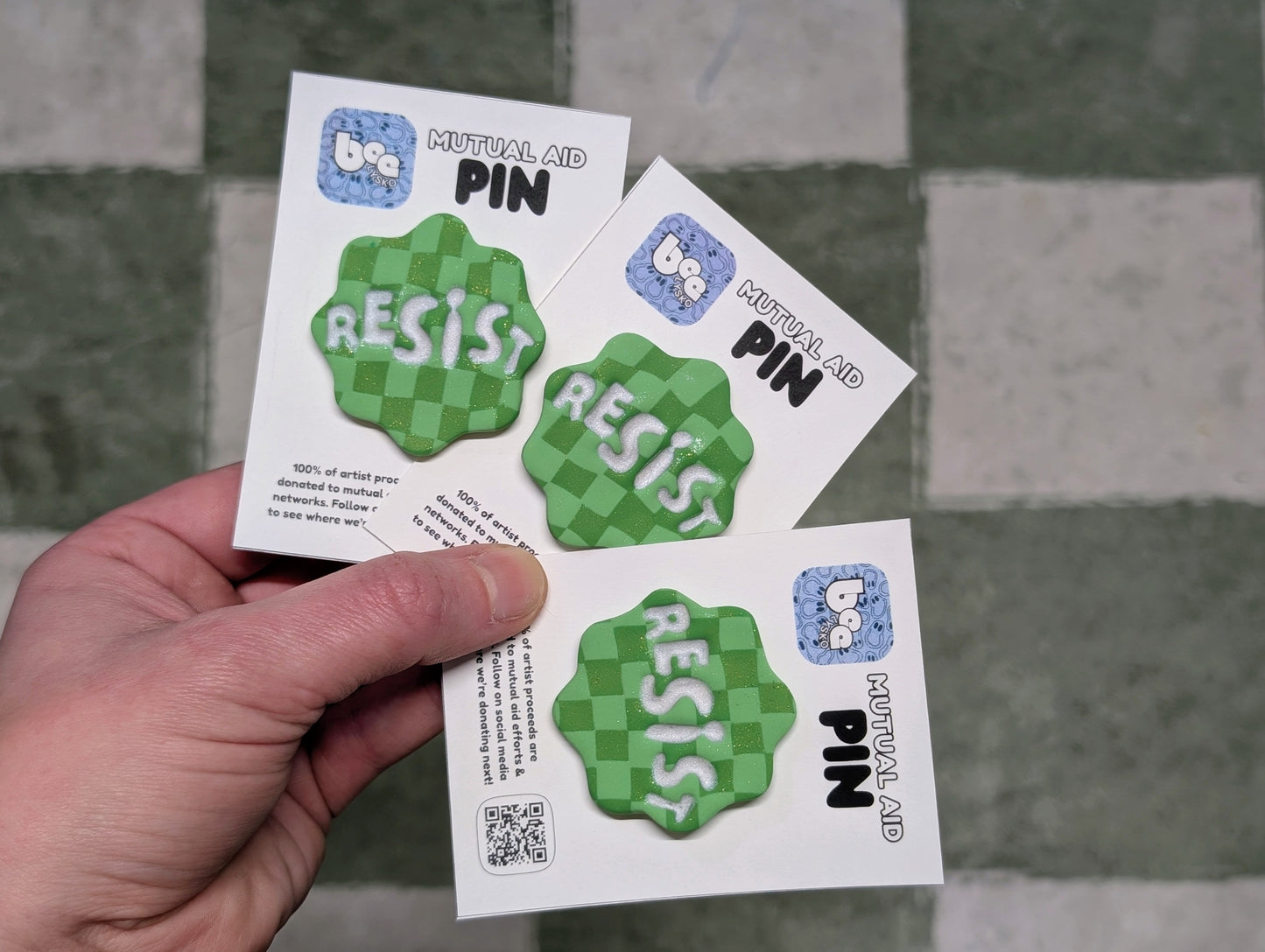 RESIST Pin - Green Checks