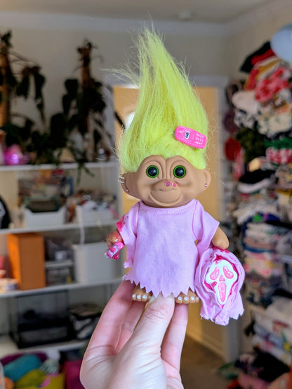 Pink Ghostie - Troll Bag Charm