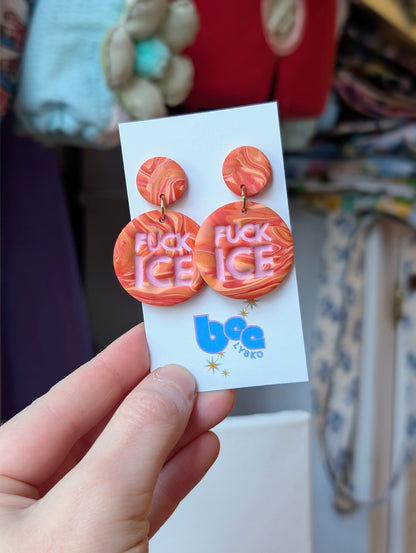 🔥🧊 Dangles - Orange Swirls