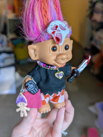 Material Girl Ghostie - Troll Bag Charm