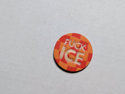 FUCK ICE 🧲 - Orange Checkers