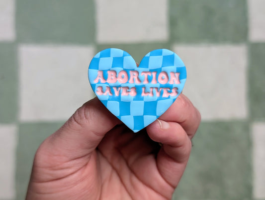 ABORTION SAVES LIVES Pin - Swirls