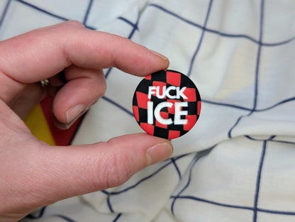 FUCK ICE 🧲 - Red Checks