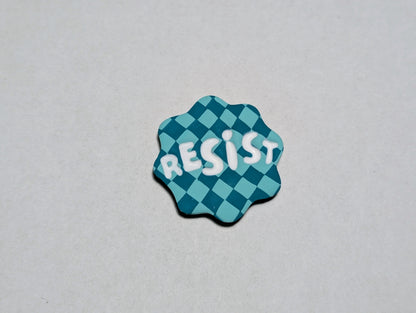 RESIST 🧲 - Teal Checks
