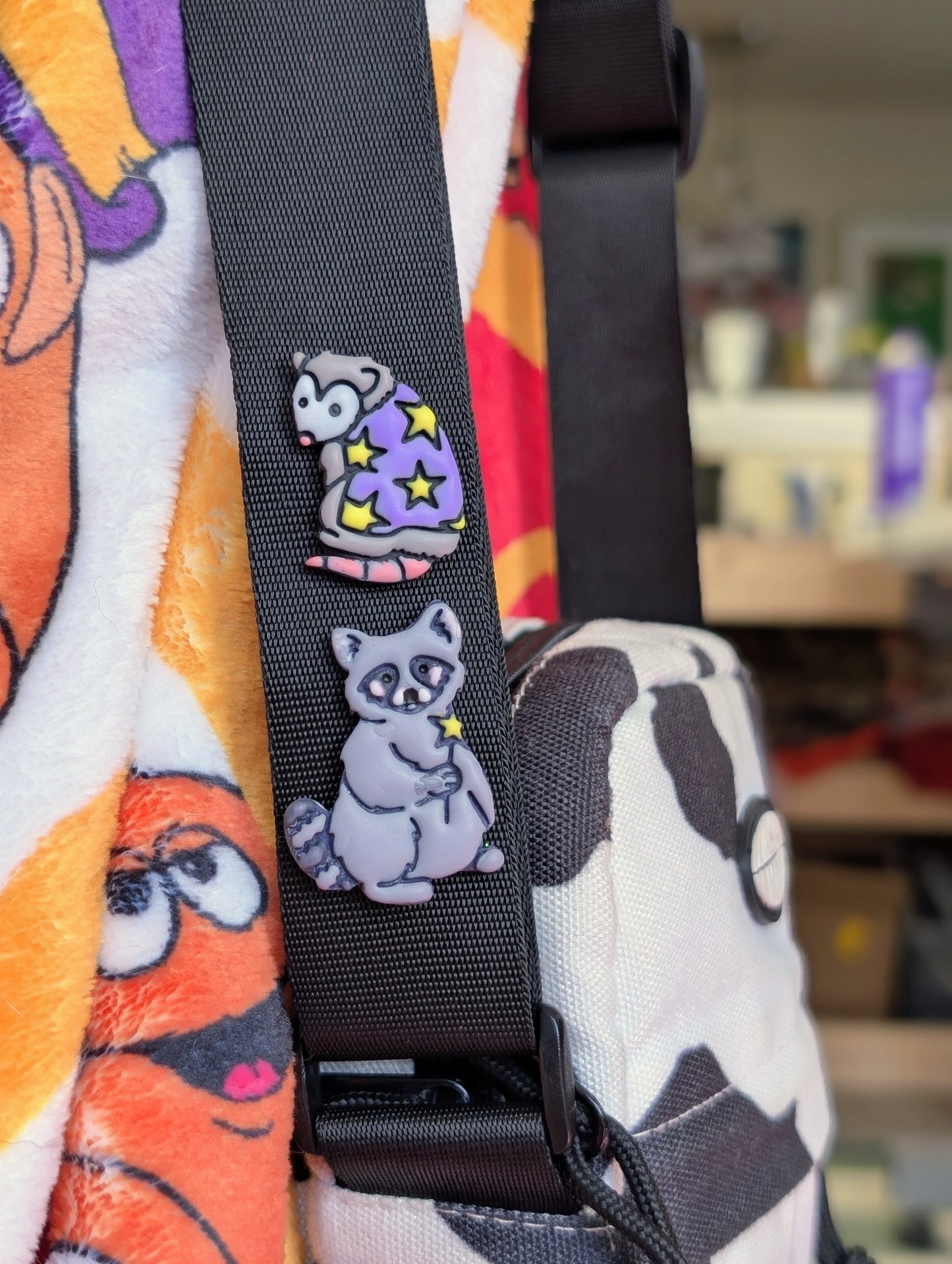 We're Just Girls Pin Set - Yellow & Purple