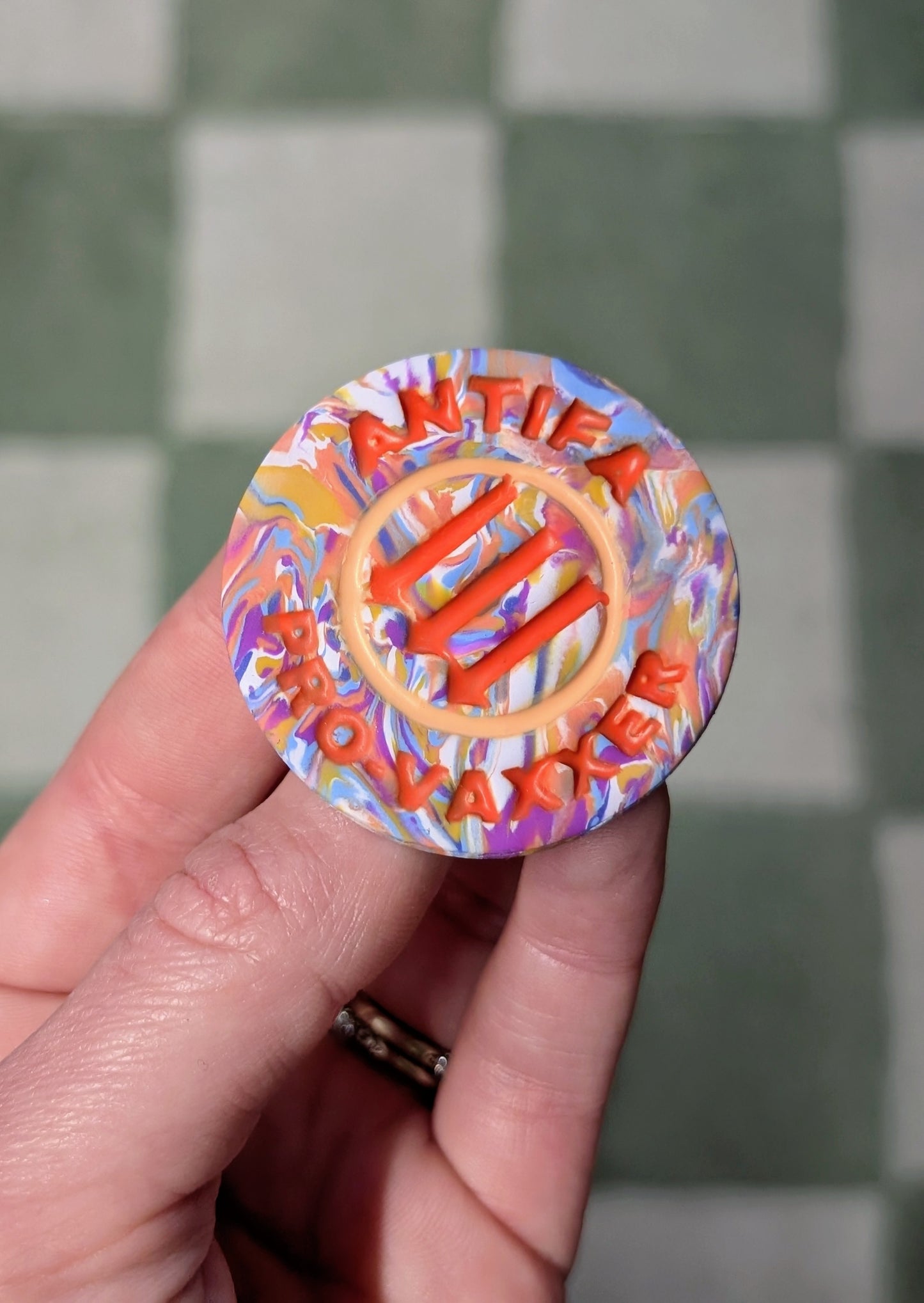 ANTIFA Pin - Pro-Vaxxer