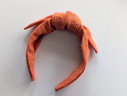 Pink Summer Plaid - Knot Headband