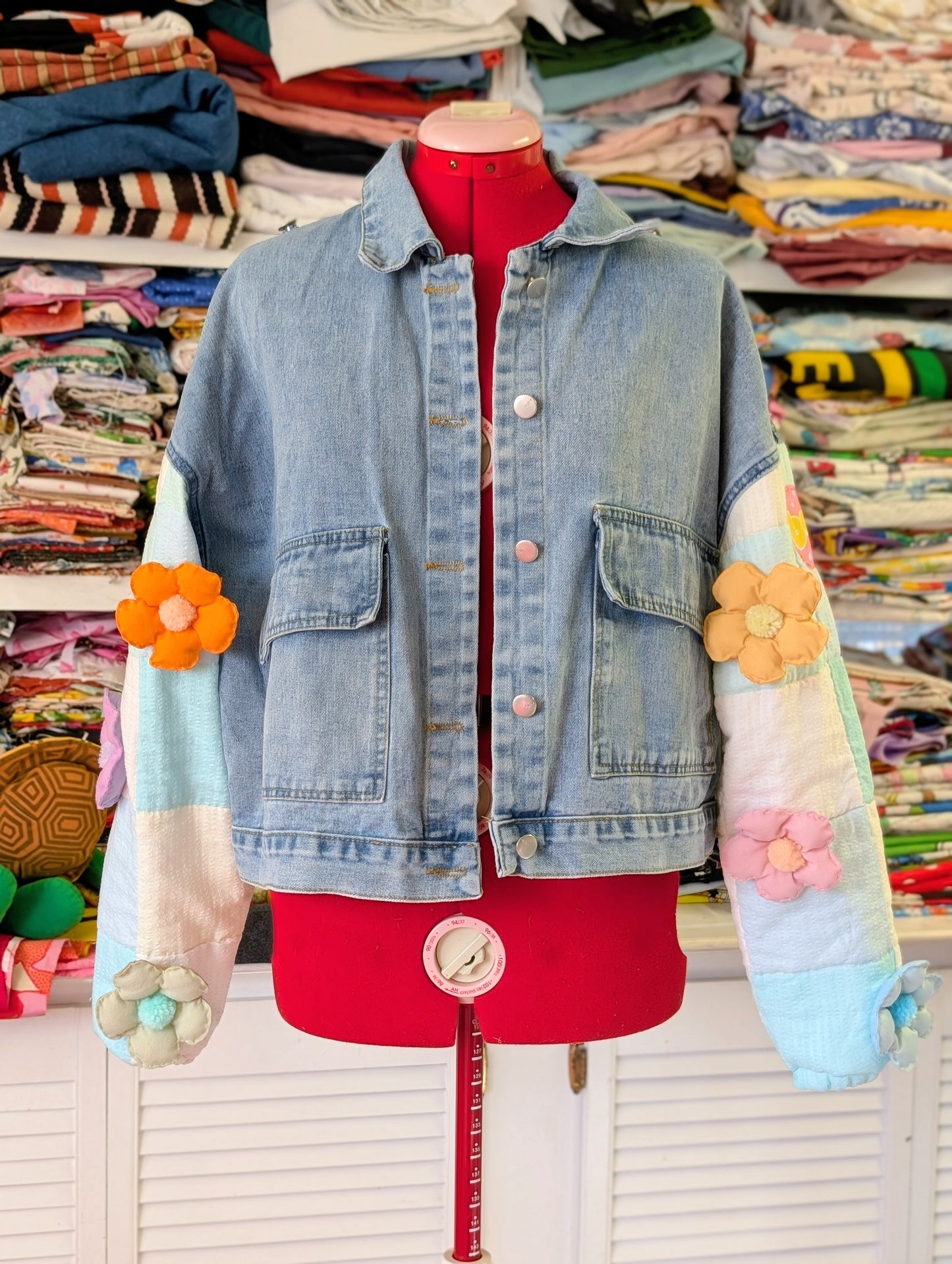 Denim Blooms Jacket