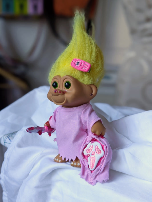 Pink Ghostie - Troll Bag Charm