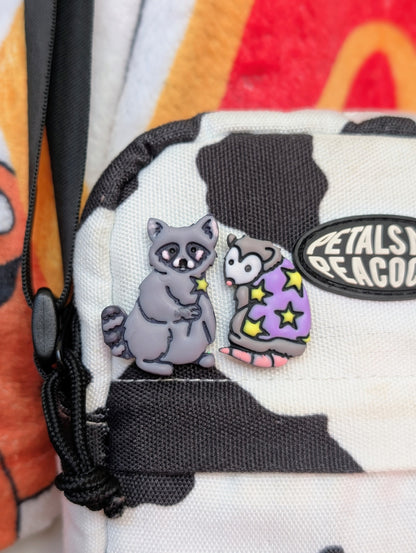 We're Just Girls Pin Set - Yellow & Purple
