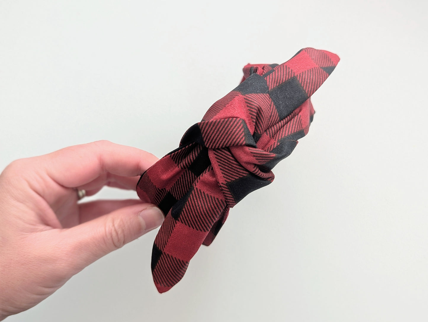 Red Plaid - Knot Headband