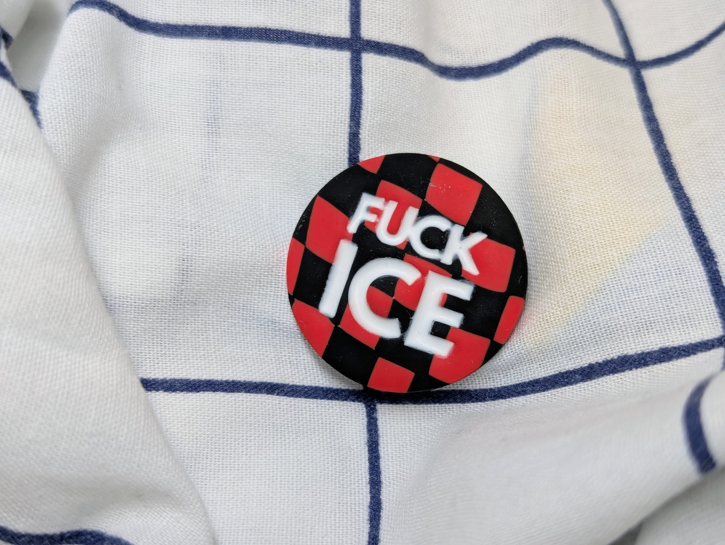 FUCK ICE 🧲 - Red Checks