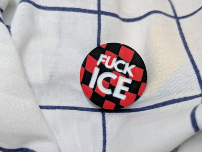 FUCK ICE 🧲 - Red Checks