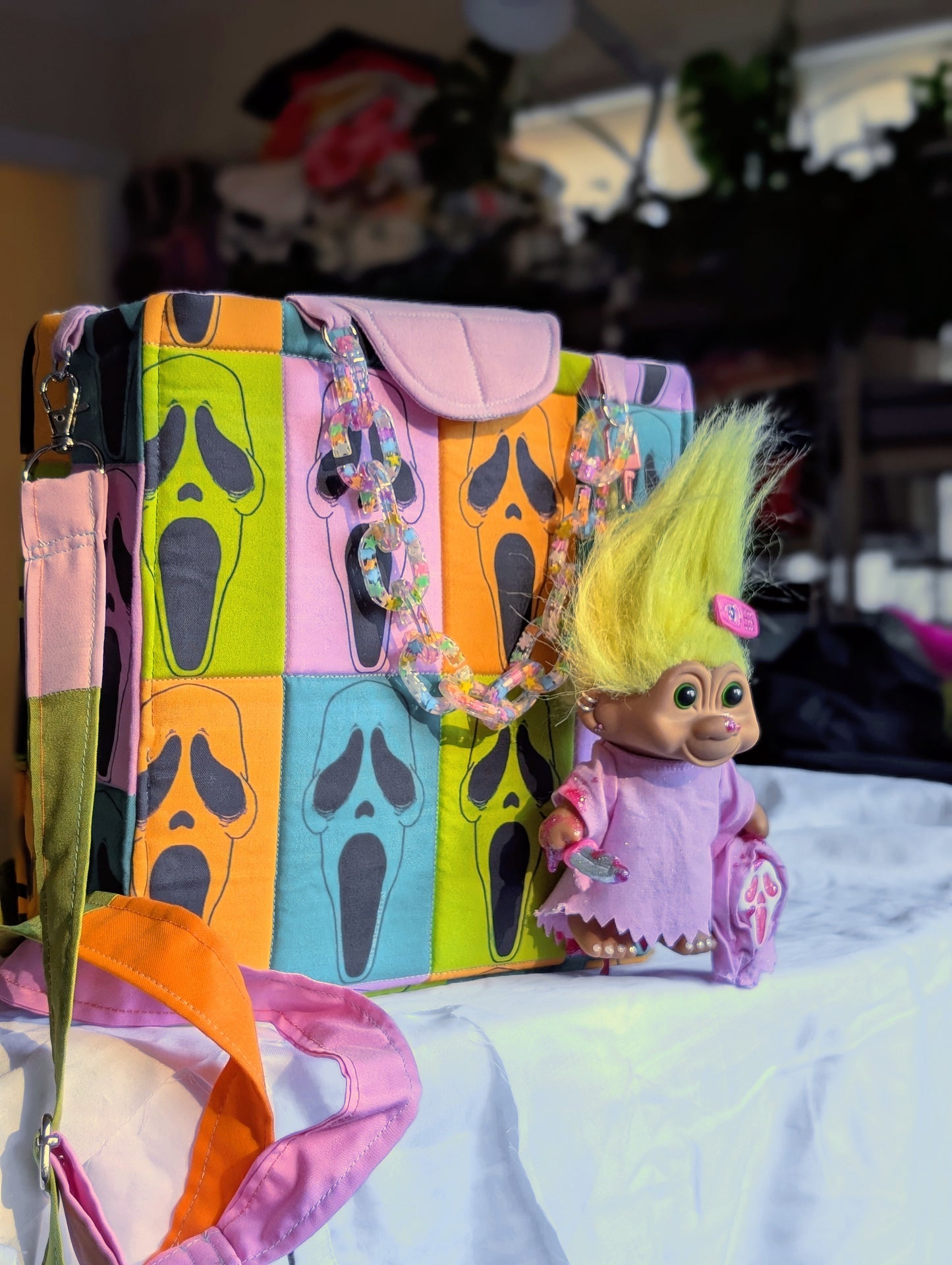 Pink Ghostie - Troll Bag Charm