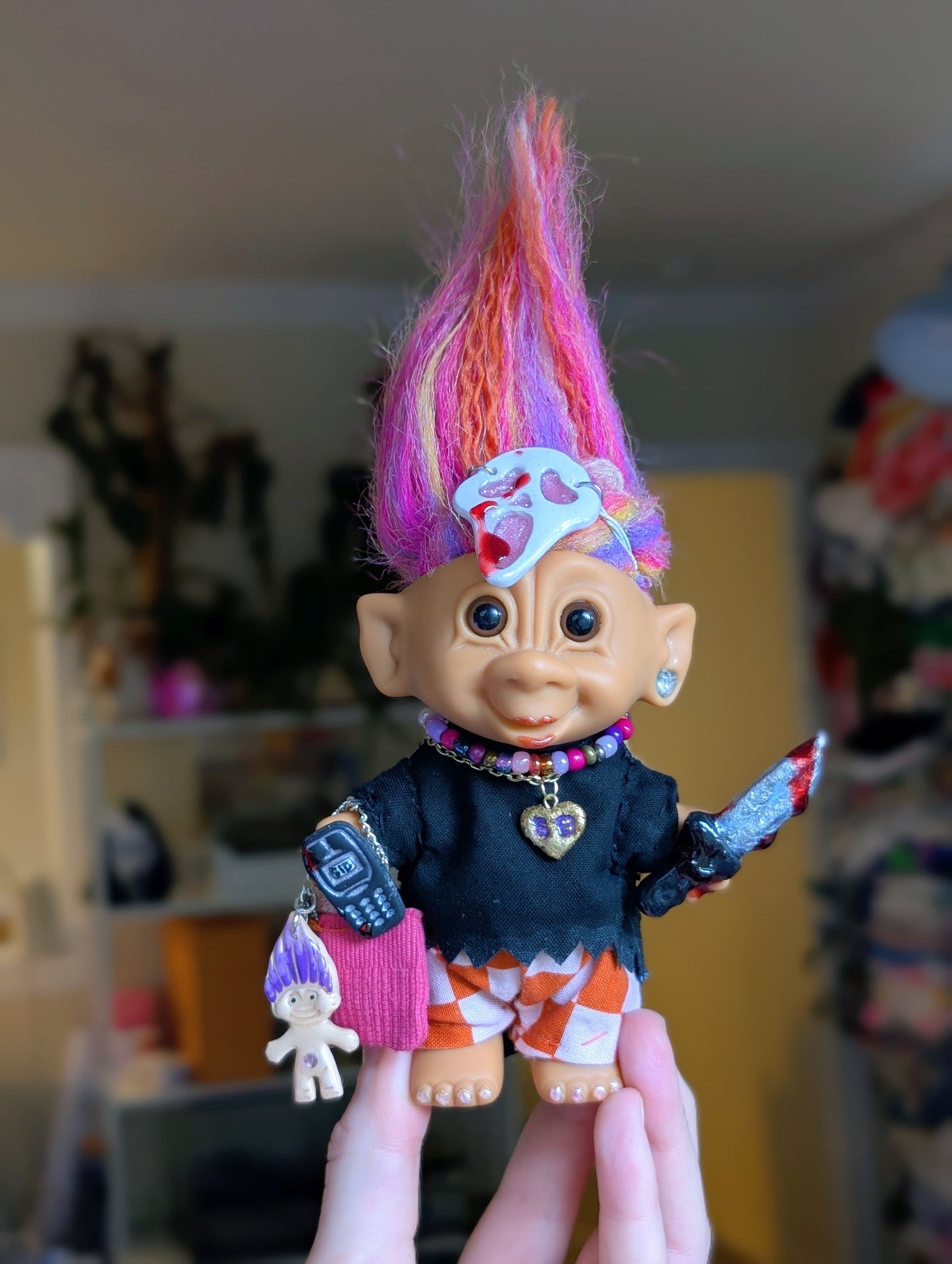 Material Girl Ghostie - Troll Bag Charm