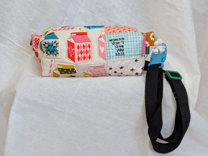 WOMXN DON'T OWE YOU SHIT - Quilted Slouch Bag