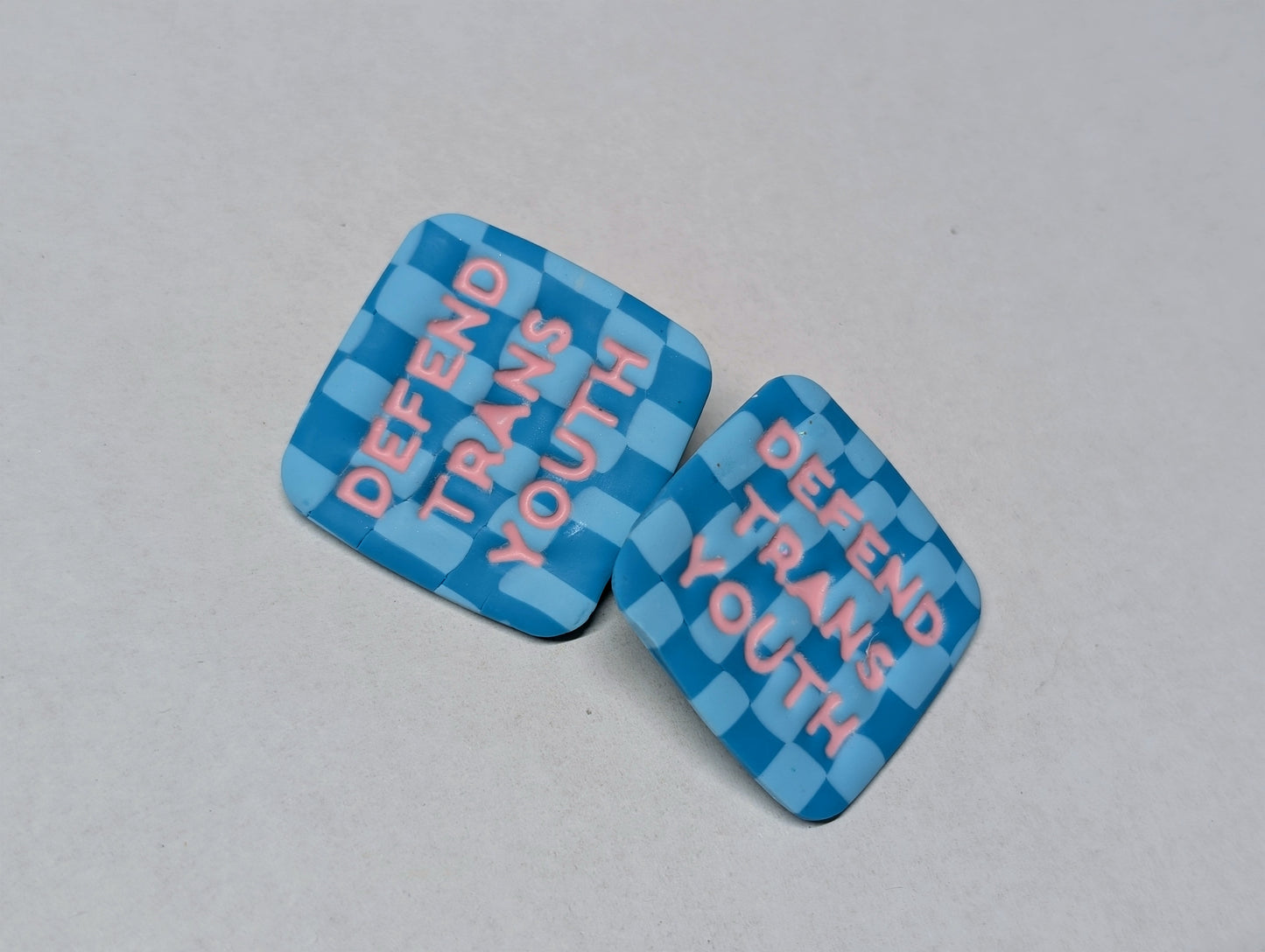 DEFEND TRANS YOUTH Pin - Pink Font