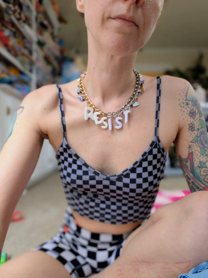 Chunk Charm Necklace - RESIST