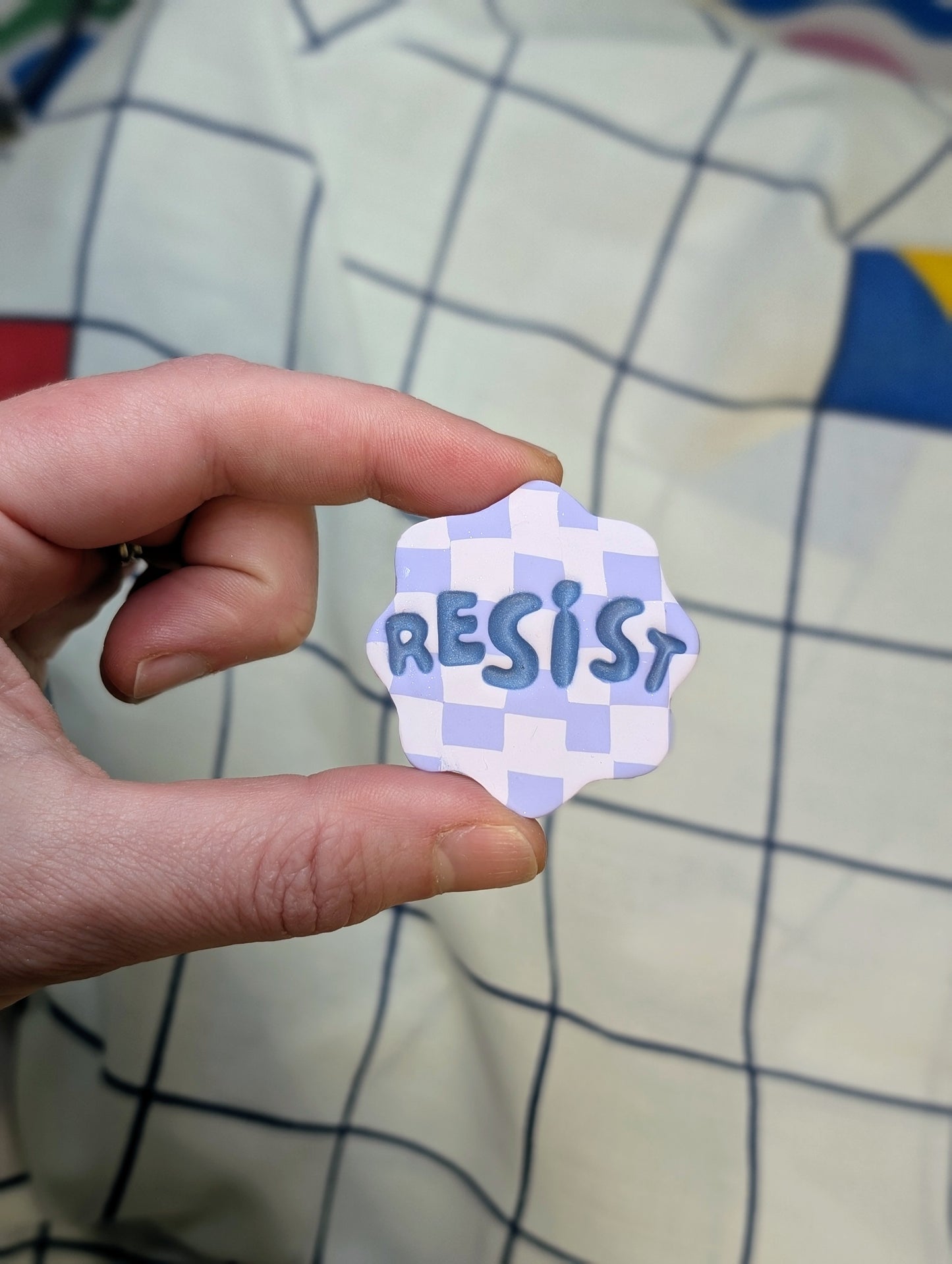 RESIST 🧲 - Purple Checks