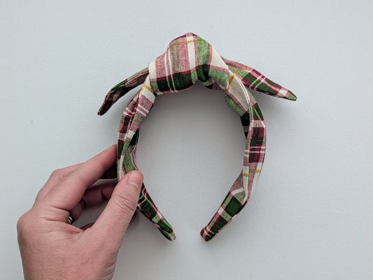 Holiday Plaid C - Knot Headband