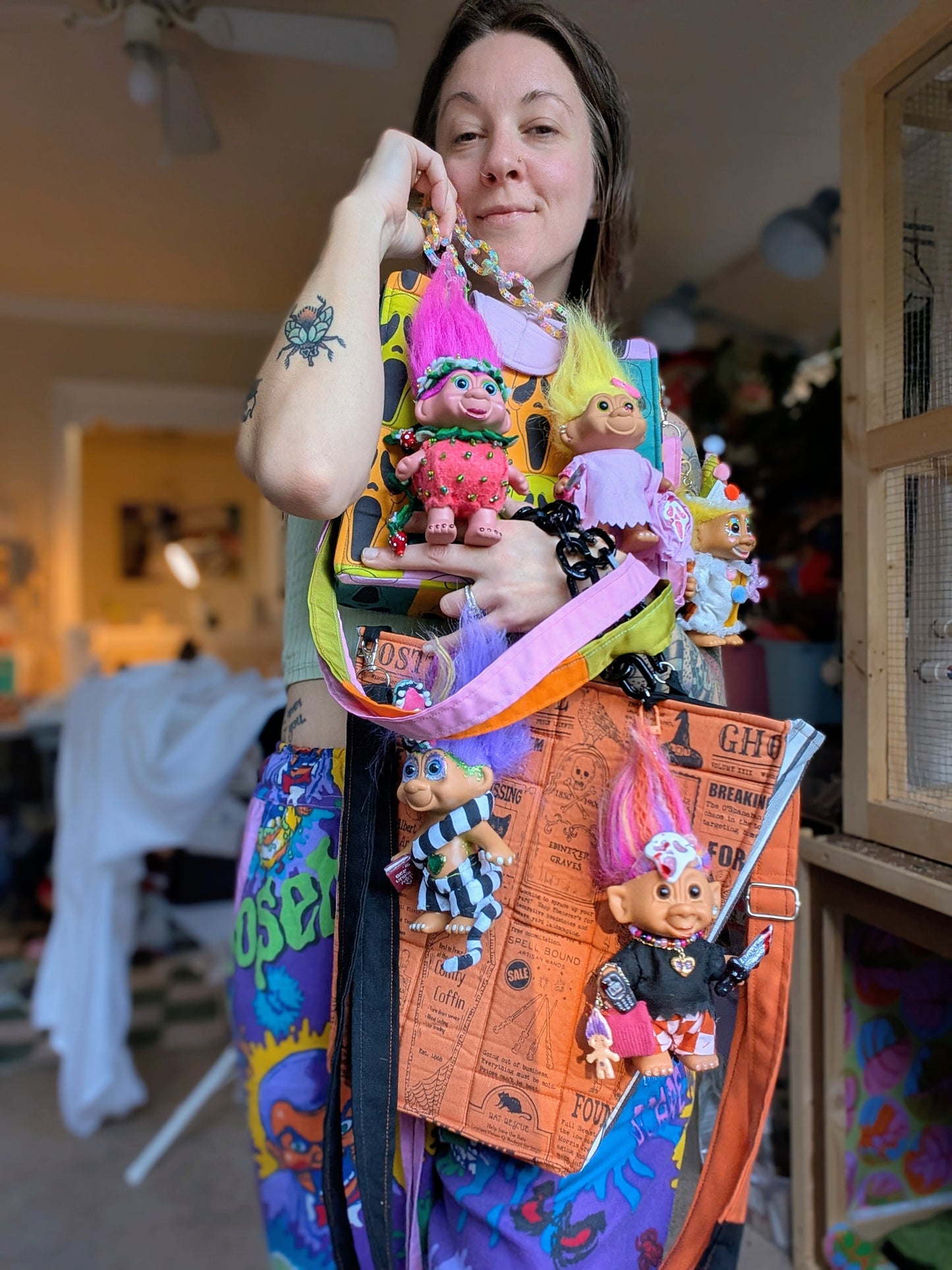 Material Girl Ghostie - Troll Bag Charm