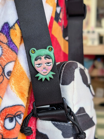 Feeling Froggy Pin - Black Hair