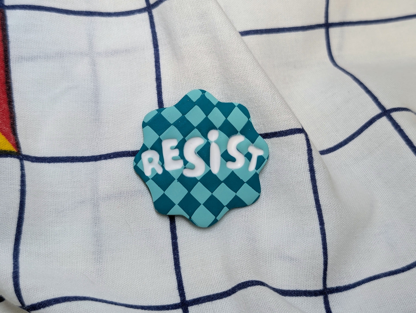 RESIST 🧲 - Teal Checks