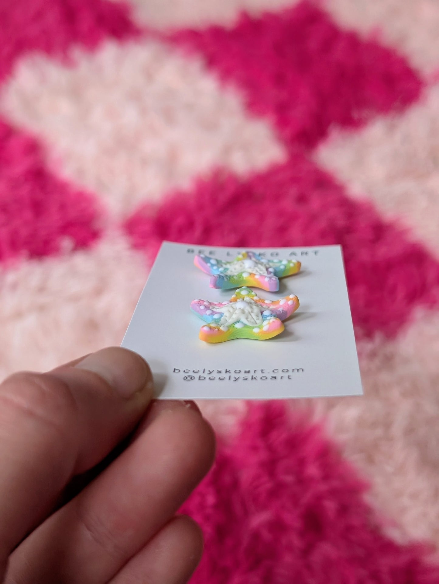 Starfish Studs - Rainbow