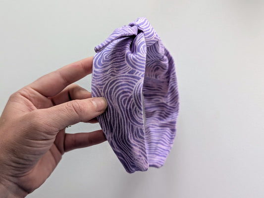 Purple Swirls - Knot Headband